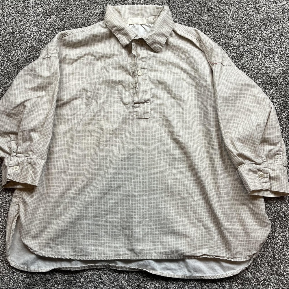 CP Shades shirt Womens XS over sized Blouse Cotton Tunic Top 3/4 sleeve